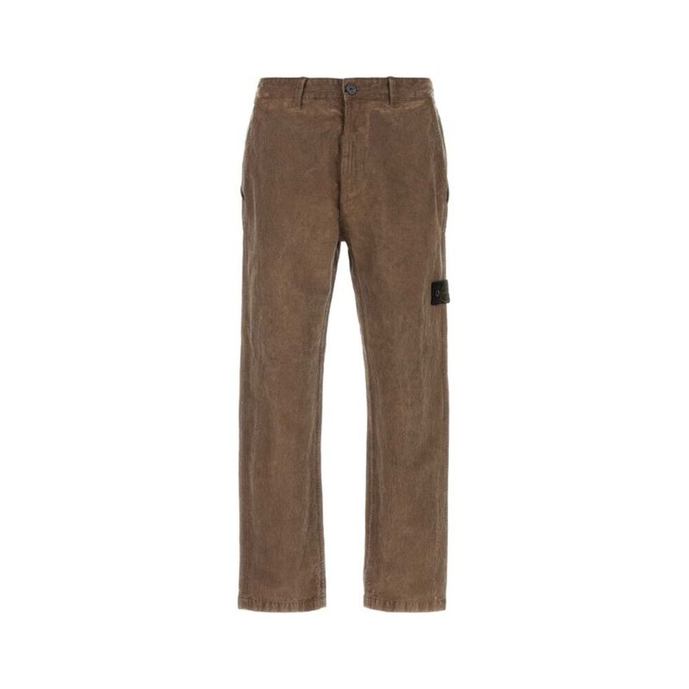 Stone Island Men Brown Cotton Blend Pant